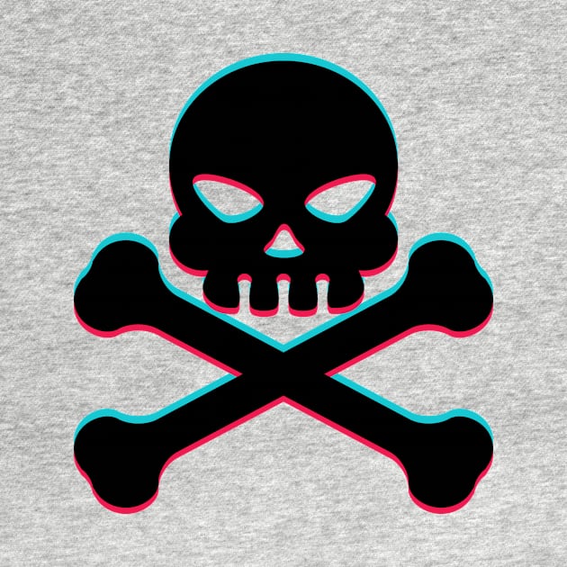 TikTok skull danger emoji smiley Black by ThingyDilly